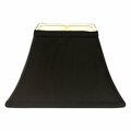 Estallar 16 in. Black with White Lining Rectangle Bell Shantung Lampshade ES3097629